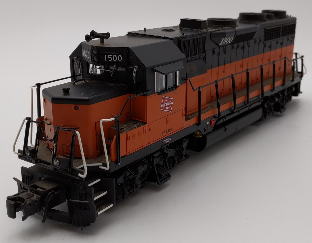 Atlas 1129-1 O Gauge Milwaukee Road GP-35 Powered Locomotive 3-Rail TMCC #1500 EX/Box
