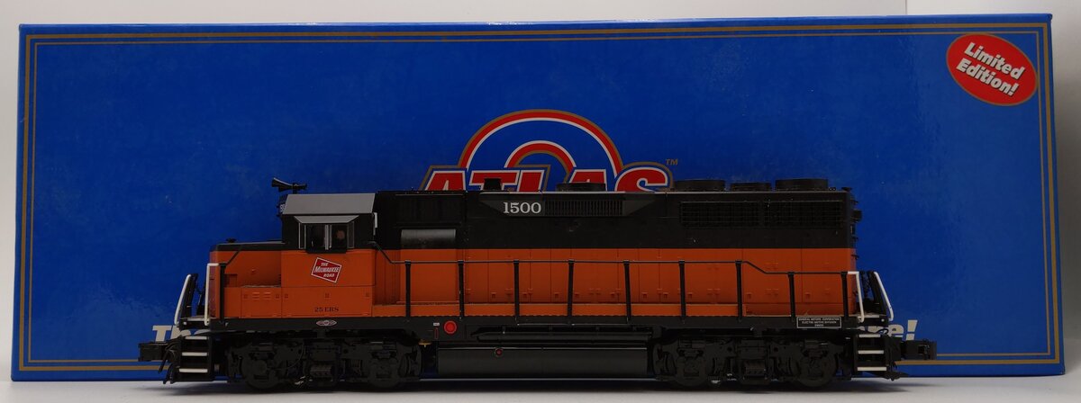 Atlas 1129-1 O Gauge Milwaukee Road GP-35 Powered Locomotive 3-Rail TMCC #1500 EX/Box