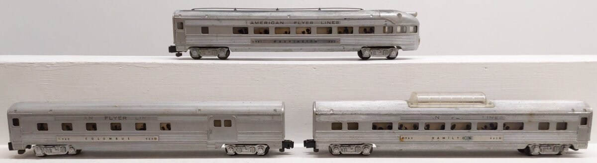American Flyer S Gauge Vintage Silver Passenger Cars: 960 962 963 [3]