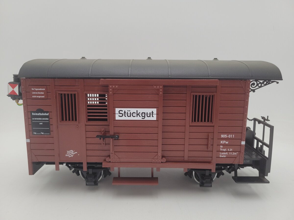 LGB 31190 G Scale DB Illuminated Boxcar with Taillights- Metal Wheels EX