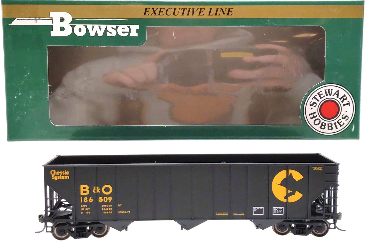 Bowser 40639 HO Scale Chessie/B&O 100-Ton Hopper #186509 LN/Box