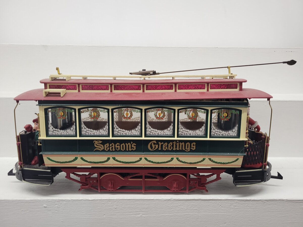 Bachmann 93941 G Season's Greetings Christmas Street Car EX