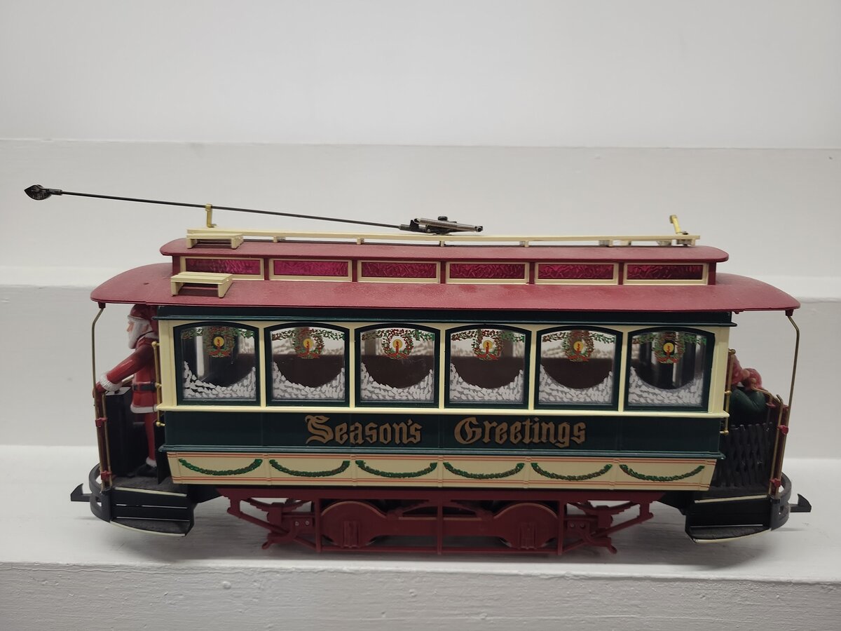 Bachmann 93941 G Season's Greetings Christmas Street Car EX
