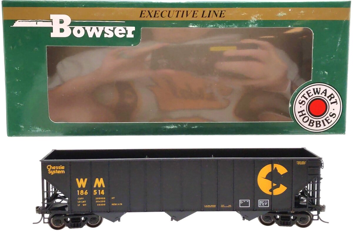 Bowser 40640 HO Scale Chessie/WM 100-Ton Hopper #186514 LN/Box