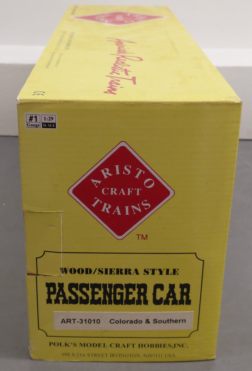 Aristo-Craft 31010 Colorado & Southern Passenger Car (Metal Wheels) EX/Box