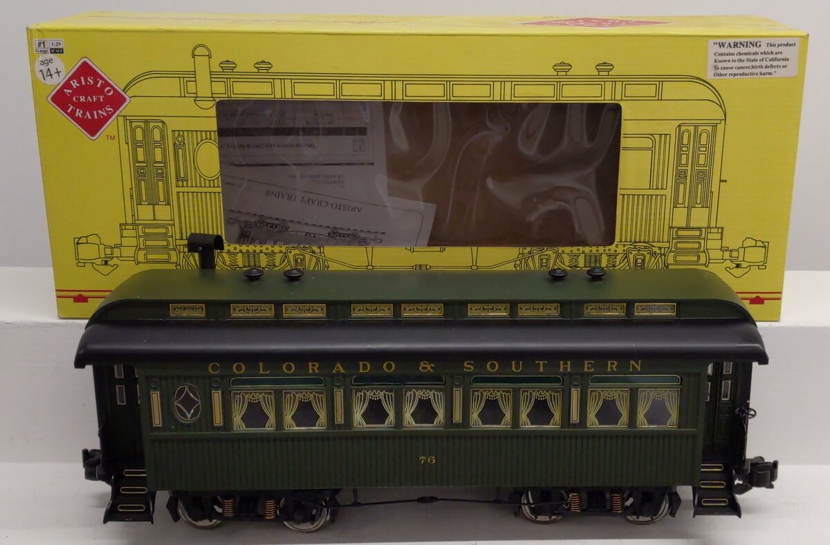 Aristo-Craft 31010 Colorado & Southern Passenger Car (Metal Wheels) EX/Box