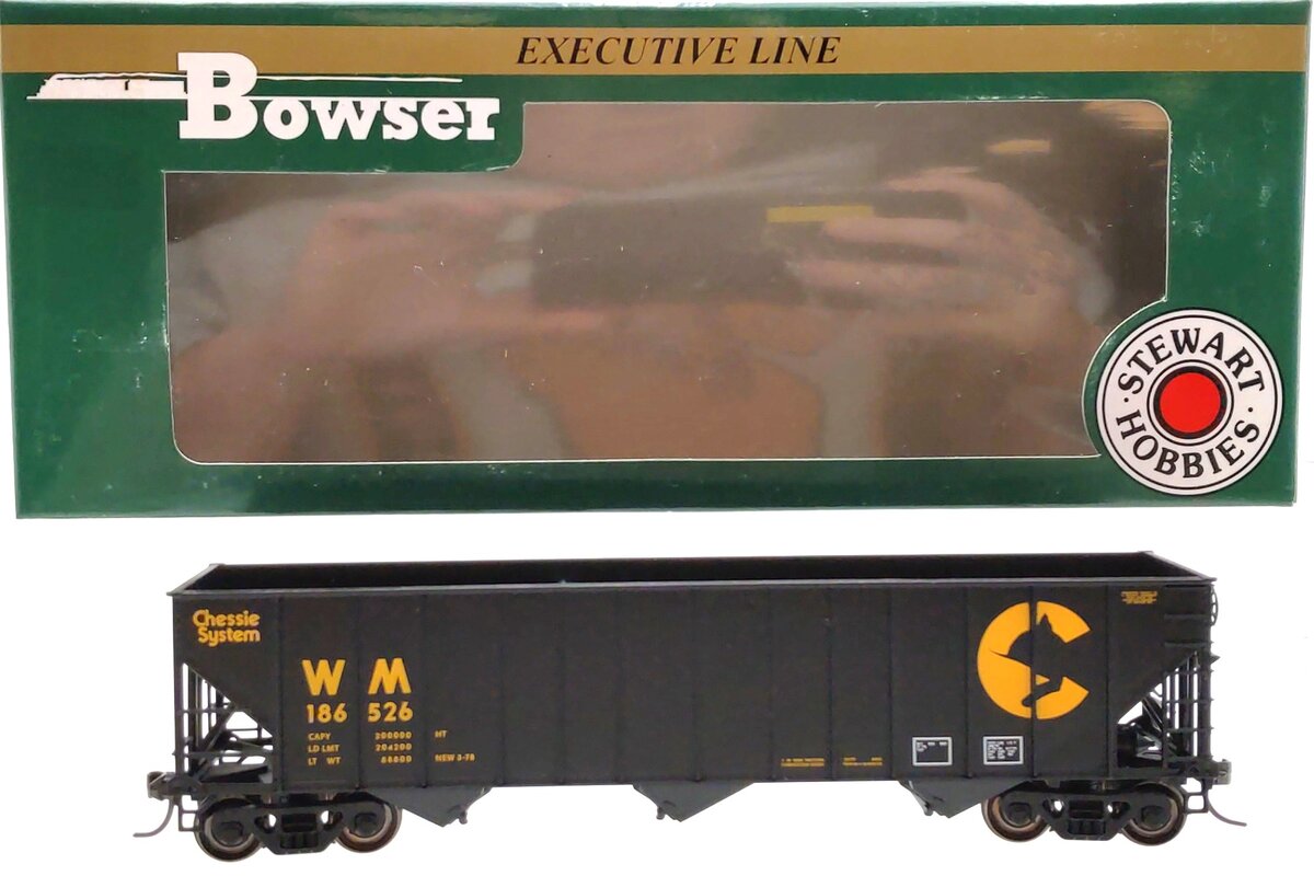 Bowser 40641 HO Scale Chessie/WM 100-Ton Hopper #186526 LN/Box