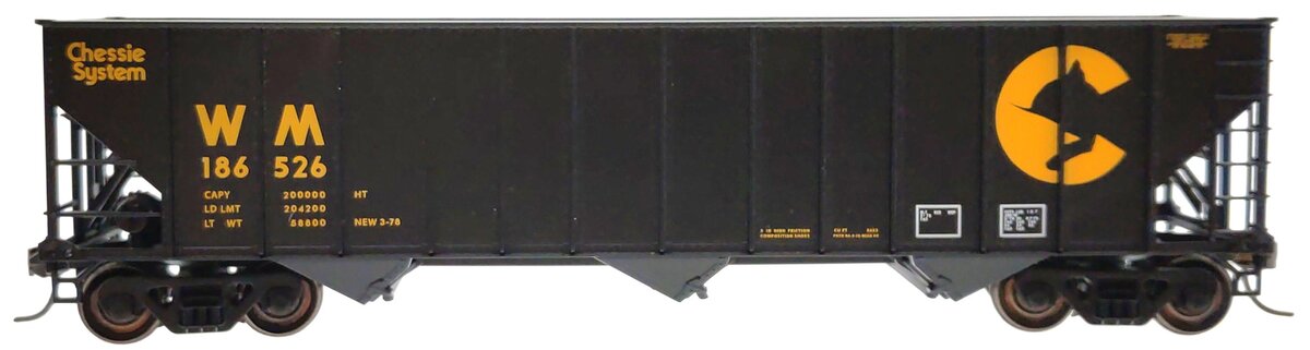 Bowser 40641 HO Scale Chessie/WM 100-Ton Hopper #186526 LN/Box