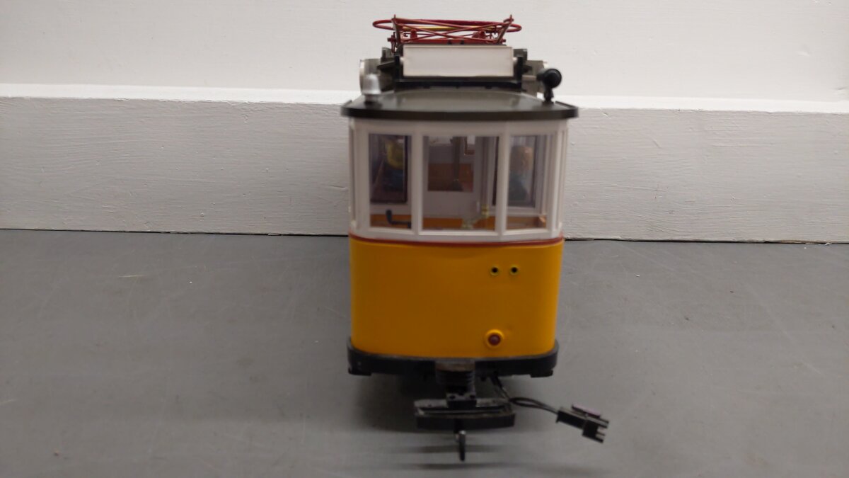 LGB 2035 G Scale Unlettered Yellow Motorized Trolley EX