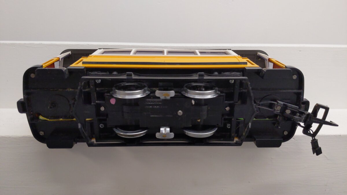LGB 2035 G Scale Unlettered Yellow Motorized Trolley EX