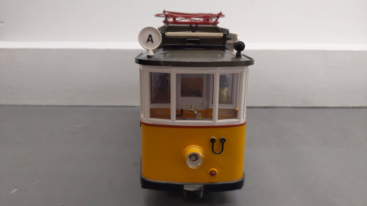 LGB 2035 G Scale Unlettered Yellow Motorized Trolley EX