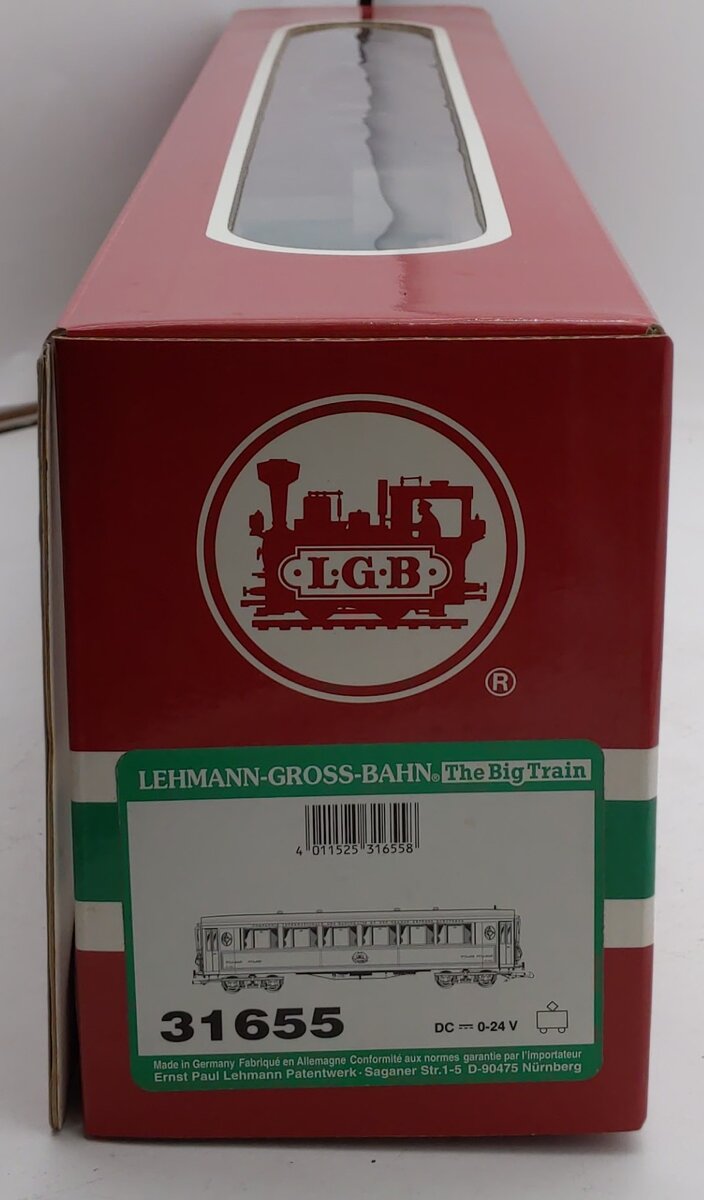 LGB 31655 G Scale Orient Express 1st Class Salon Car - Metal Wheels EX/Box