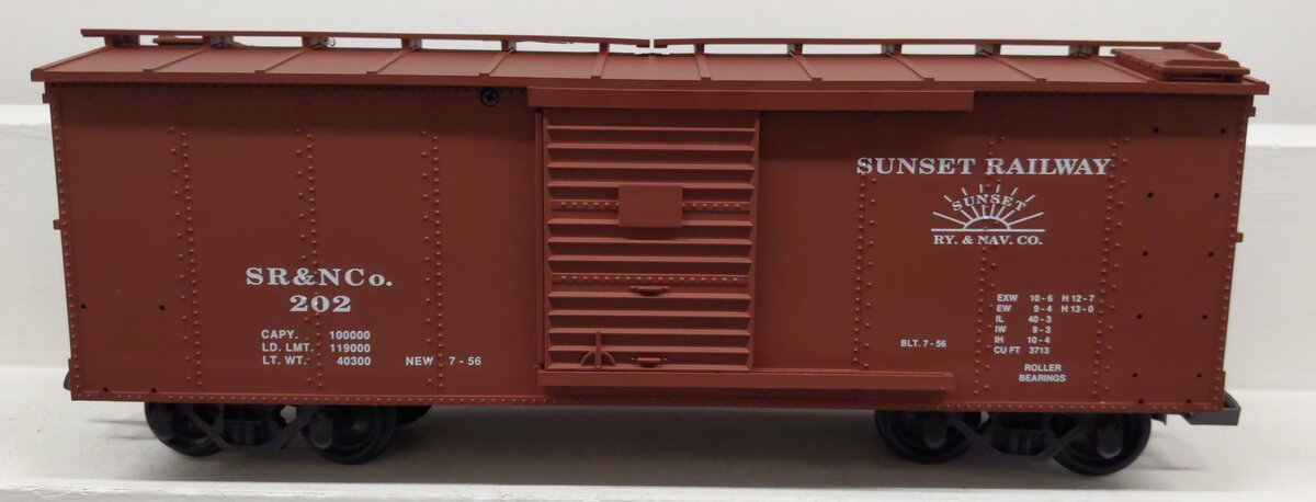 USA Trains 202 G Sunset Railway Steel Side Single Door Boxcar EX/Box