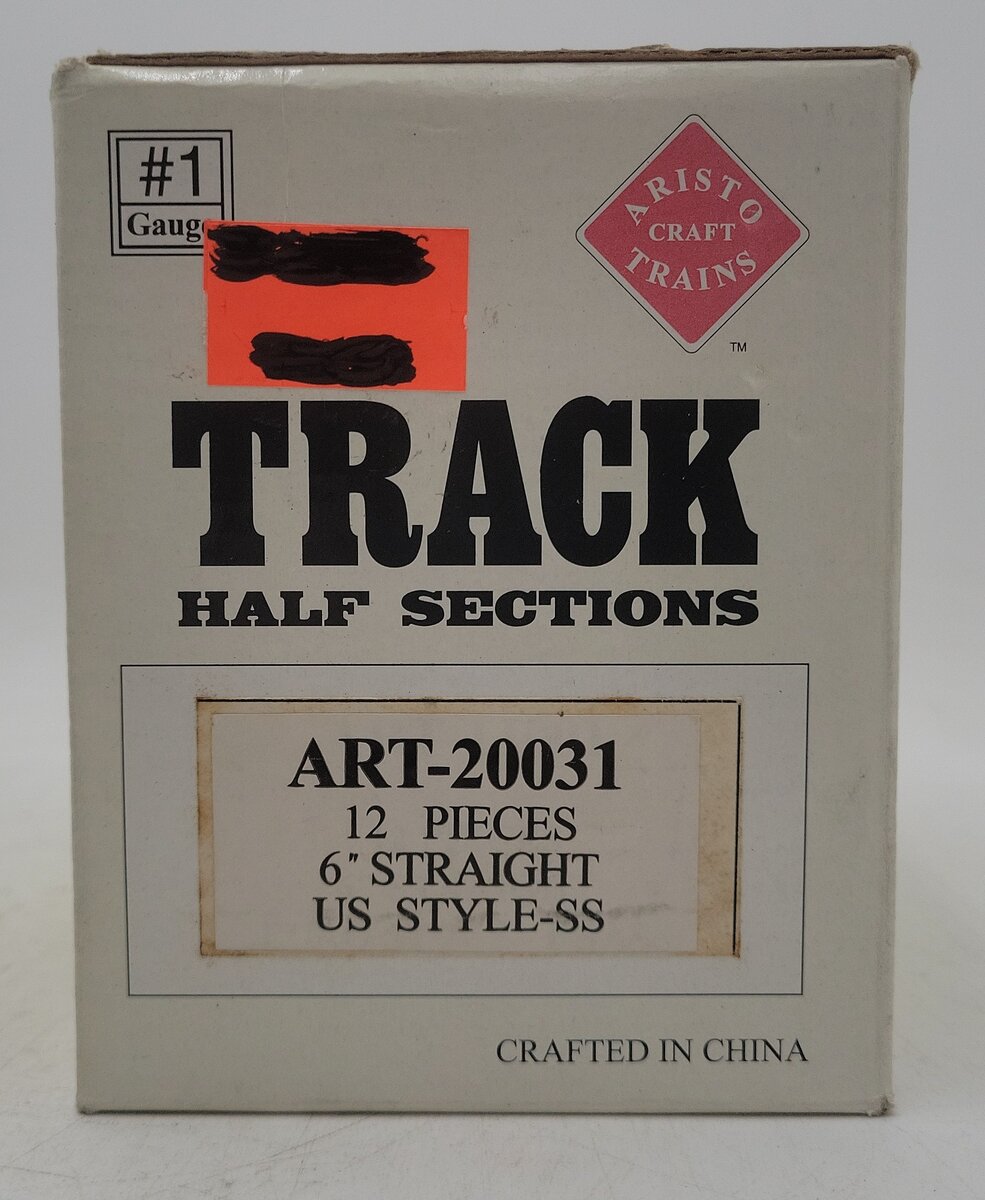 Aristo-Craft 20031 G USA Style Stainless Steel 6" Straight Track Sections (12) EX/Box