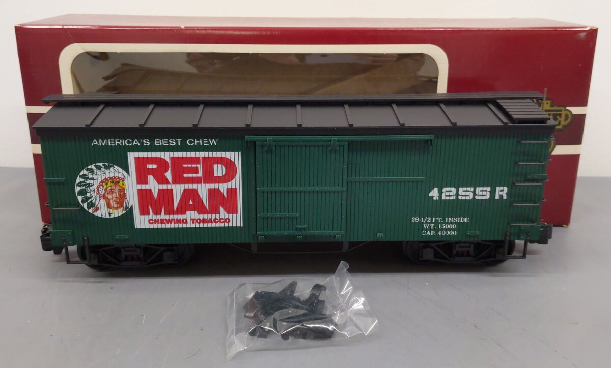 Delton 4255R G Scale Red Man Tobacco Boxcar #4255R EX/Box