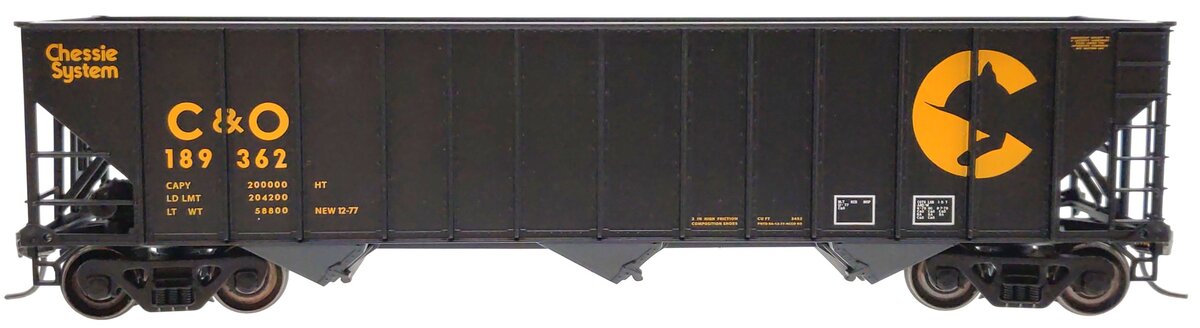 Bowser 40689 HO Scale Chessie/C&O 100T Hopper #189362 LN/Box