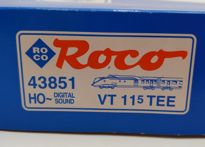 Roco 43851 HO Scale TEE VT 115 Passenger Train Set with Digital Sound VG/Box