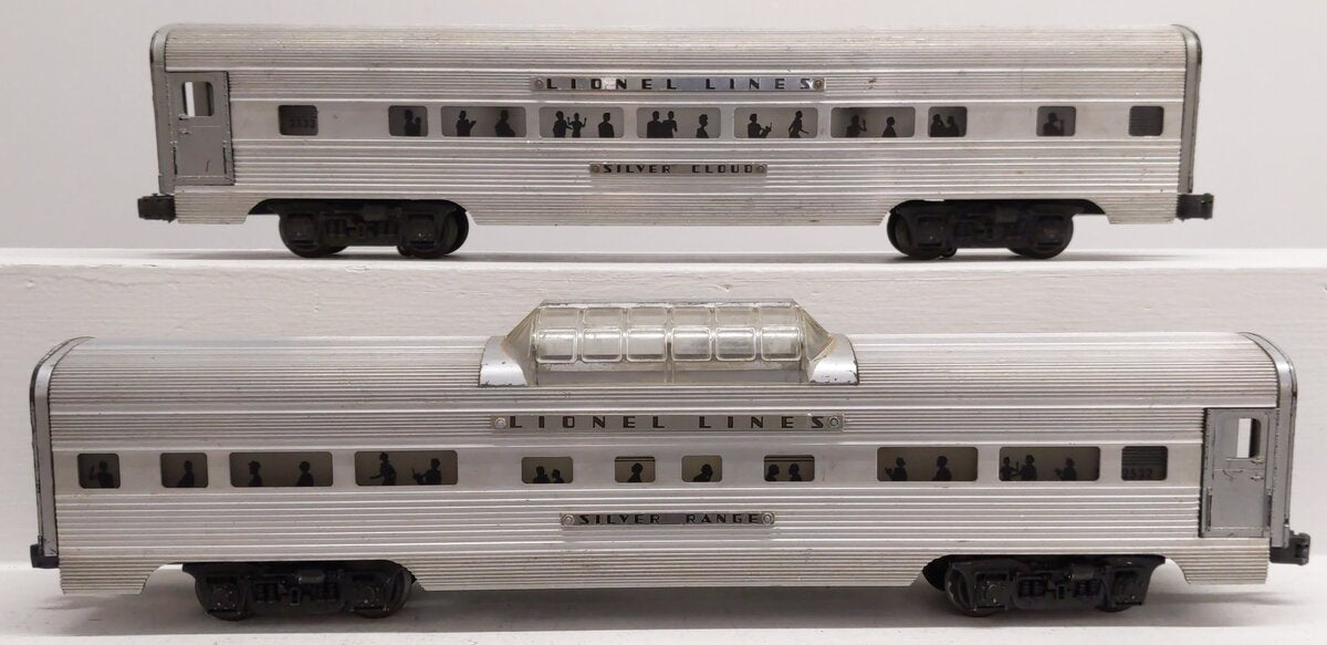Lionel O Gauge Vintage Aluminum Passenger Cars: 2533 & 2532 [2] VG