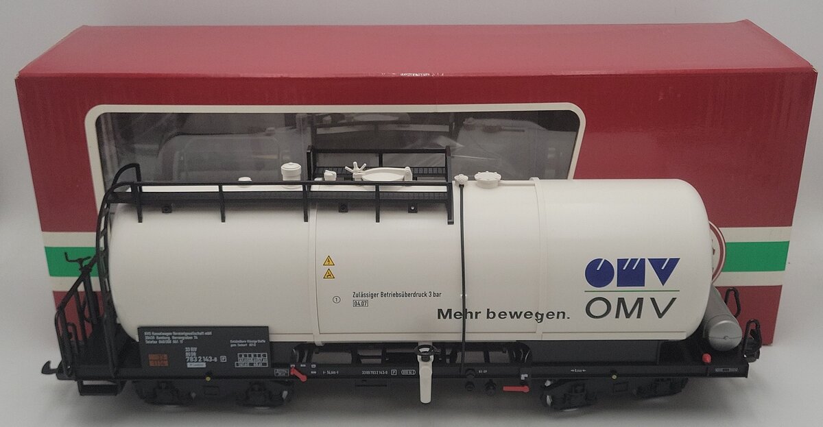 LGB 46830 OMV Kesselwagen 4 Axle Tank Car EX/Box
