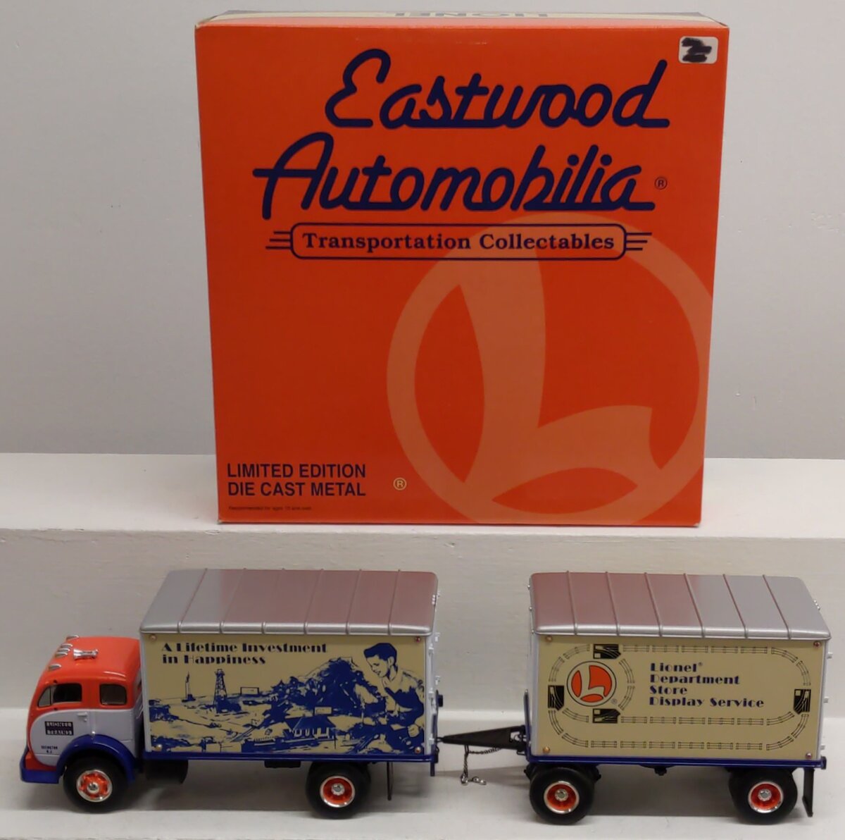 Eastwood Automobilia 410500 1:34 DieCast 1953 White 3000 Freight Truck & Trailer LN/Box