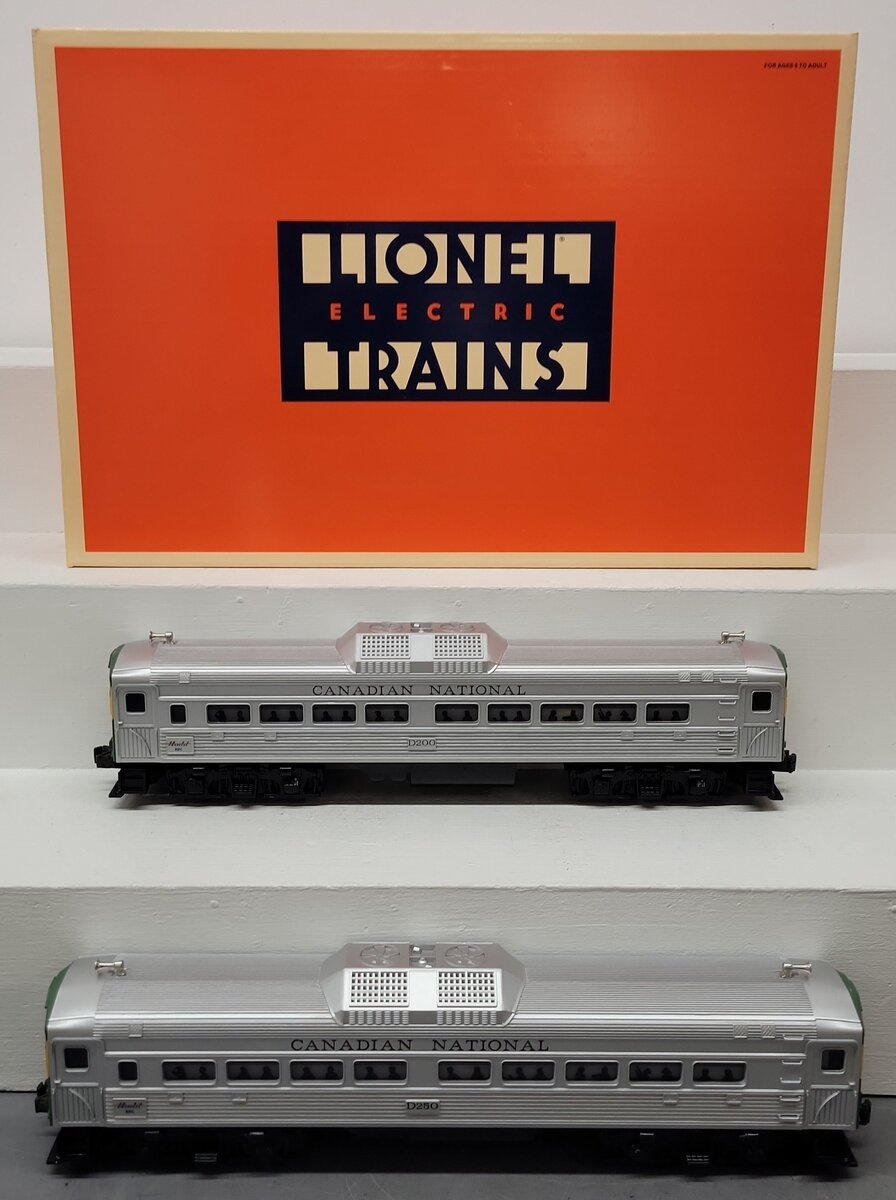 Lionel 6-18512 O Canadian National Non-Powered Budd Car Set EX/Box