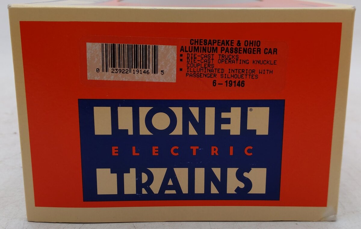 Lionel 6-19146 O Gauge Chesapeake & Ohio Aluminum Passenger Car #1623 EX/Box