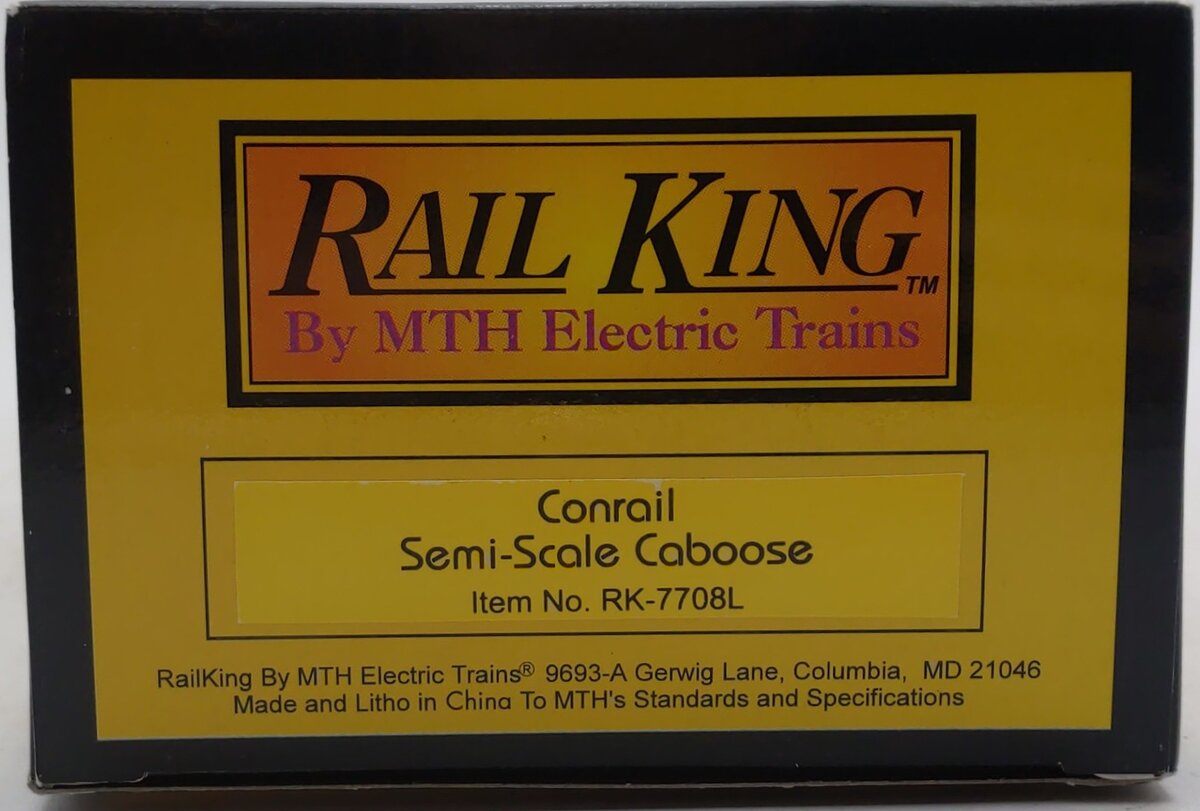 MTH 30-7708 O Conrail Semi-Scale Illuminated Caboose #22000 LN/Box