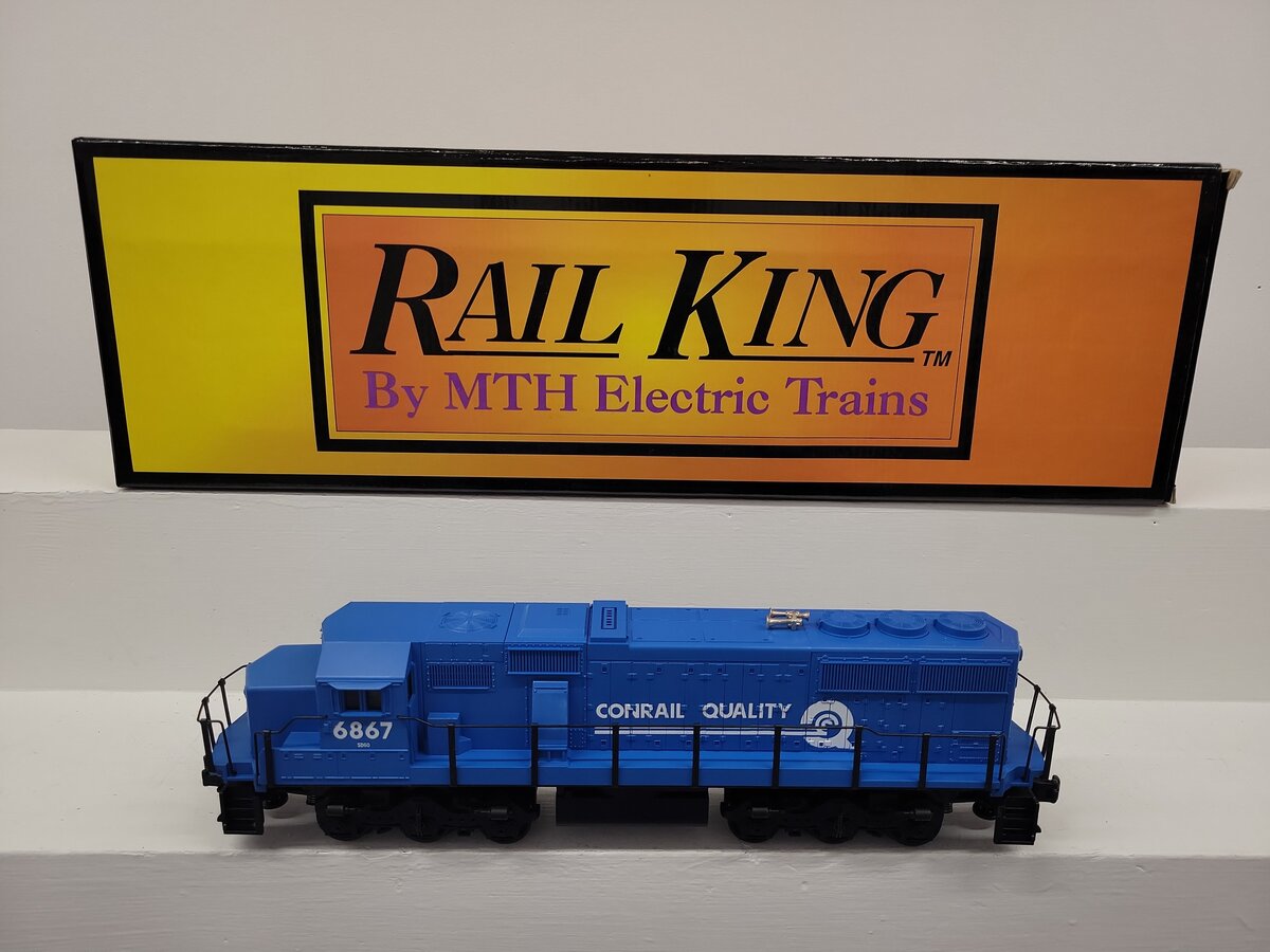 MTH 30-2005-1 Conrail SD60 Diesel Engine w/PS1 #6867 - 3-Rail EX/Box