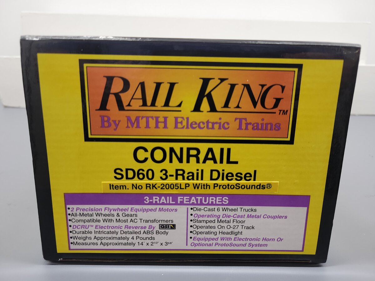 MTH 30-2005-1 Conrail SD60 Diesel Engine w/PS1 #6867 - 3-Rail EX/Box