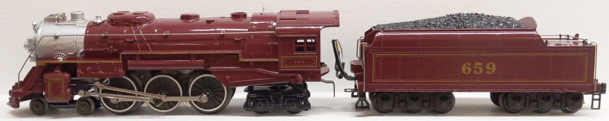 Lionel 6-8101 O Gauge Chicago & Alton 4-6-4 Diecast Steam Loco & Tender #659 EX/Box