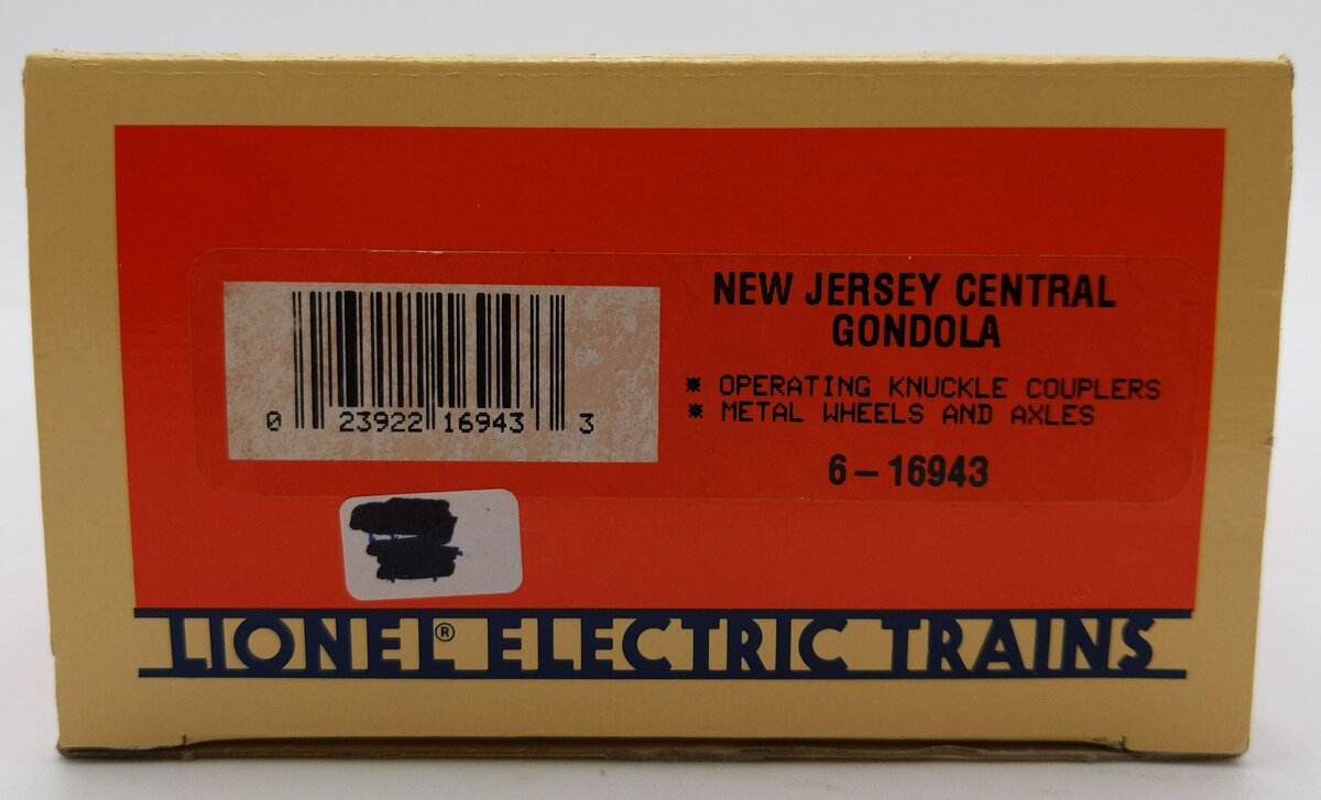 Lionel 6-16943 O Gauge Central New Jersey Railroad Gondola #16943 LN/Box