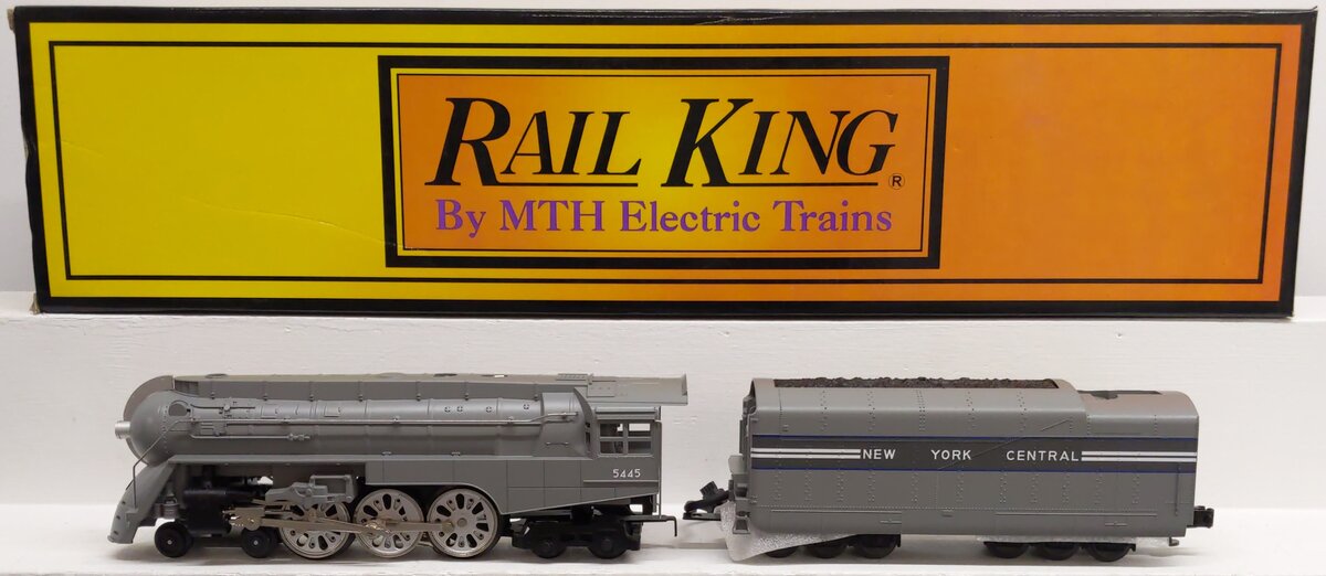 MTH 30-1113-1 O NYC 4-6-4 Dreyfuss Hudson Steam Locomotive & Tender #5445 w/PS1 EX/Box