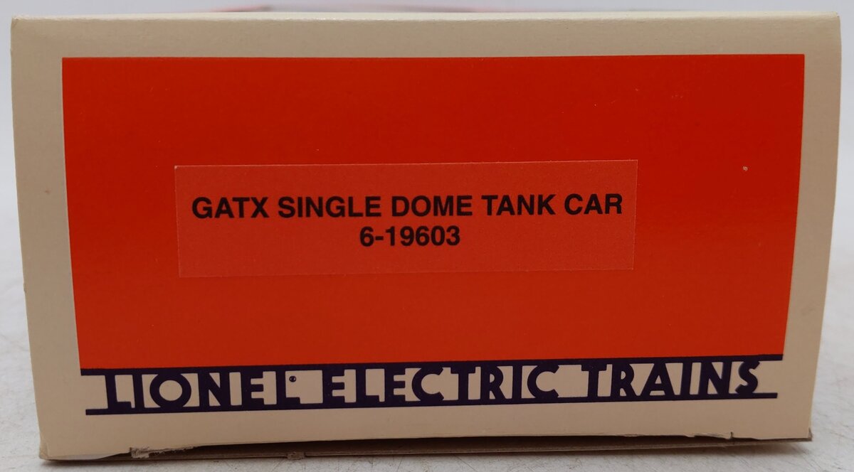 Lionel 6-19603 O Gauge GATX Single Dome Tank Car EX/Box