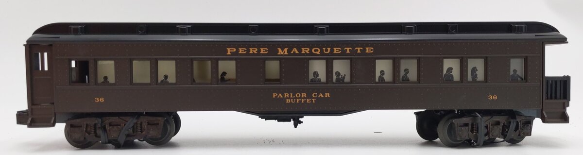Lionel 6-19042 O Pere Marquette Heavyweight Madison Type Observation Car EX/Box