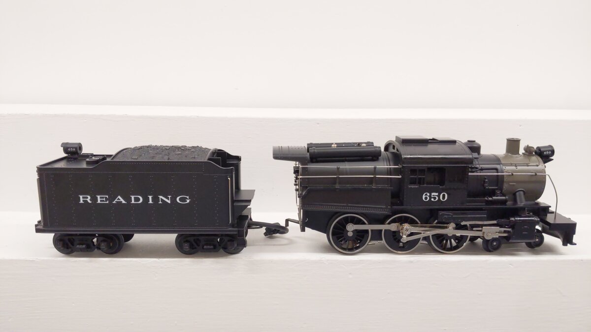 MTH 30-1142-1 Reading 4-6-0 Camelback Steam Locomotive & Tender w/PS1 #650 EX/Box