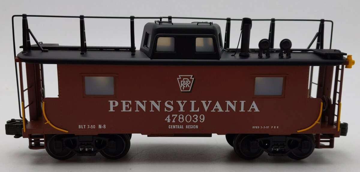Lionel 6-51702 O Gauge BRASS Pennsylvania N-8 Smoking Caboose #478039 EX/Box