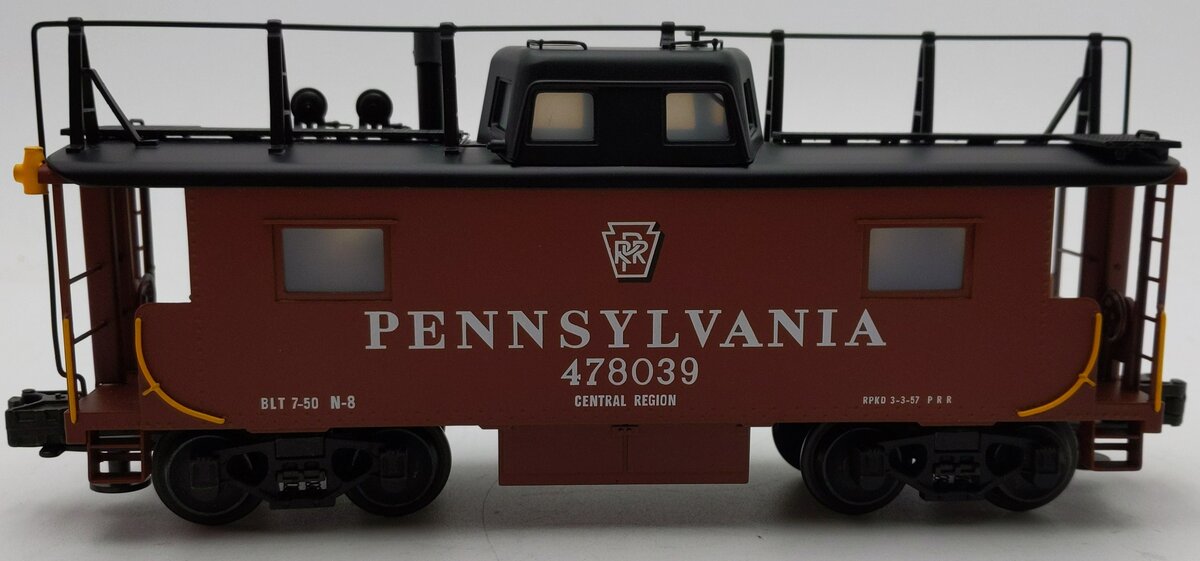 Lionel 6-51702 O Gauge BRASS Pennsylvania N-8 Smoking Caboose #478039 EX/Box