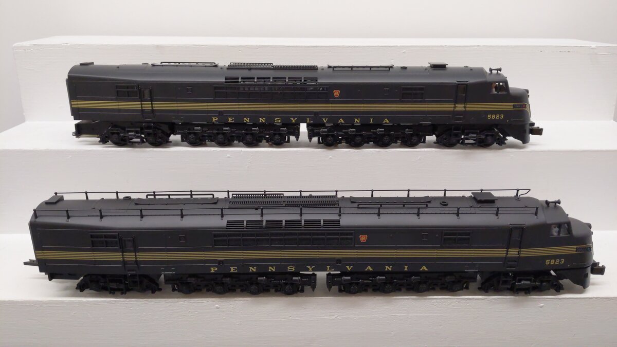 MTH 20-2200-1 O Gauge PRR Centipede AA Diesel Engine Set w/PS1 #5823 EX/Box