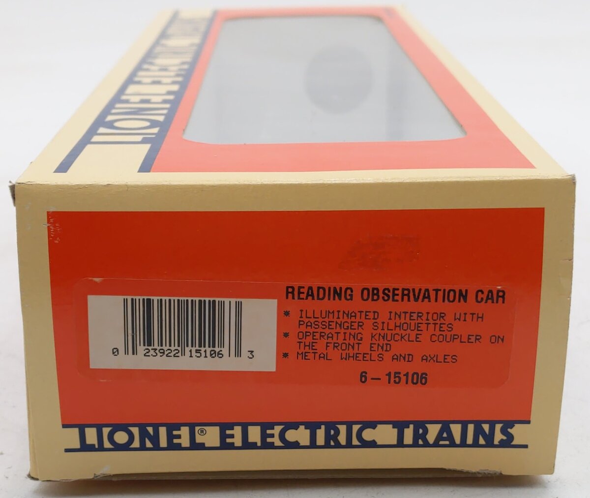 Lionel 6-15106 O Gauge Reading Observation Passenger Car EX/Box