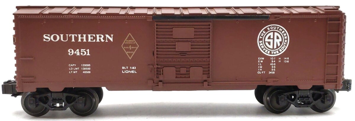 Lionel 6-9451 O Gauge Southern Railway "Famous American Railroad" Boxcar #9451 LN/Box