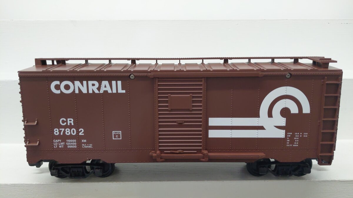Lionel 8-87802 G Scale Conrail Boxcar w/E.T.D. EX/Box