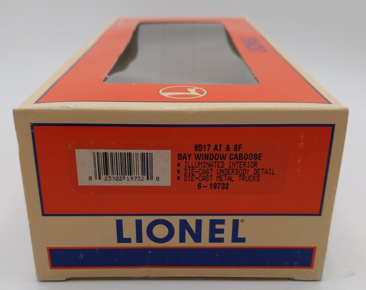 Lionel 6-19732 O Gauge AT&SF Bay Window Caboose #6517 EX/Box