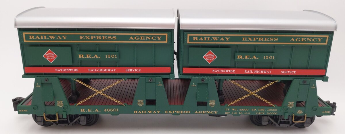 Aristo-Craft 1501 G Scale REA Piggyback Flatcar w/ Plastic Wheels EX/Box