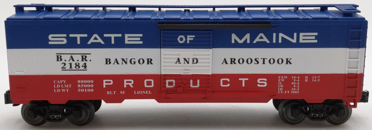 Lionel 6-17218 O Gauge State of Maine Bangor & Aroostook Boxcar #2184 EX/Box
