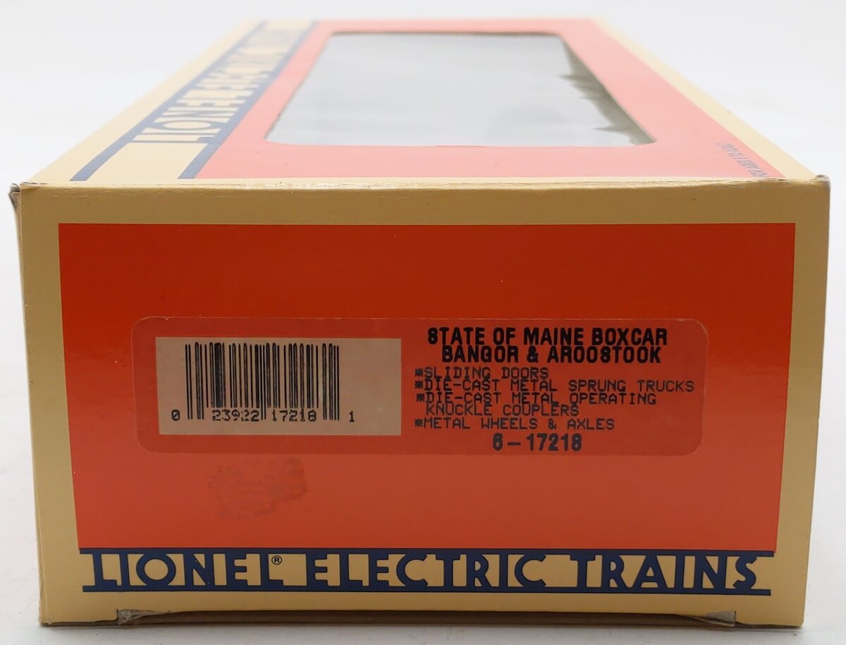 Lionel 6-17218 O Gauge State of Maine Bangor & Aroostook Boxcar #2184 EX/Box