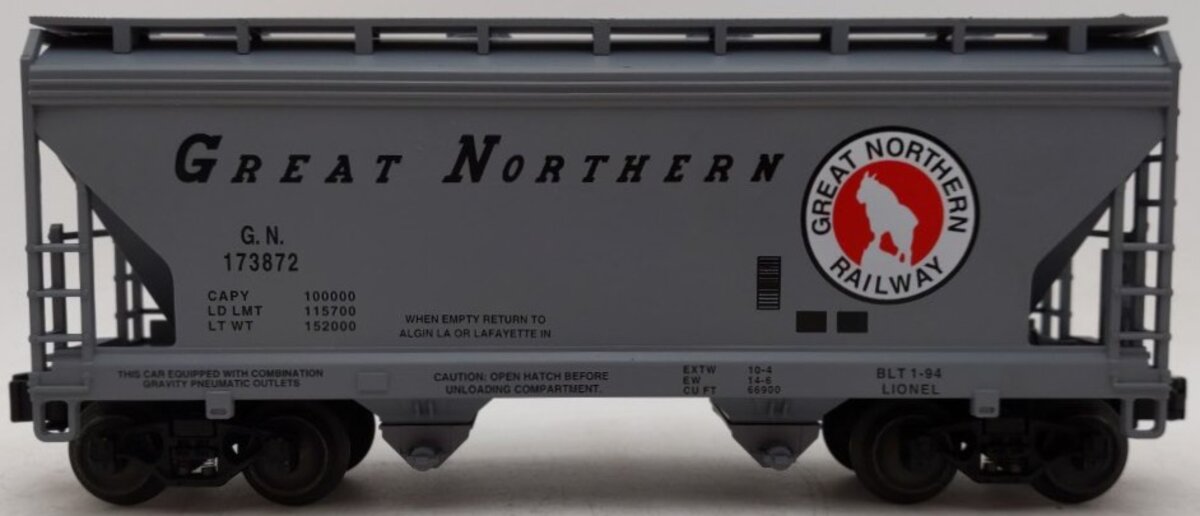 Lionel 6-17007 O Gauge Great Northern 2-Bay Hopper #173872 EX/Box