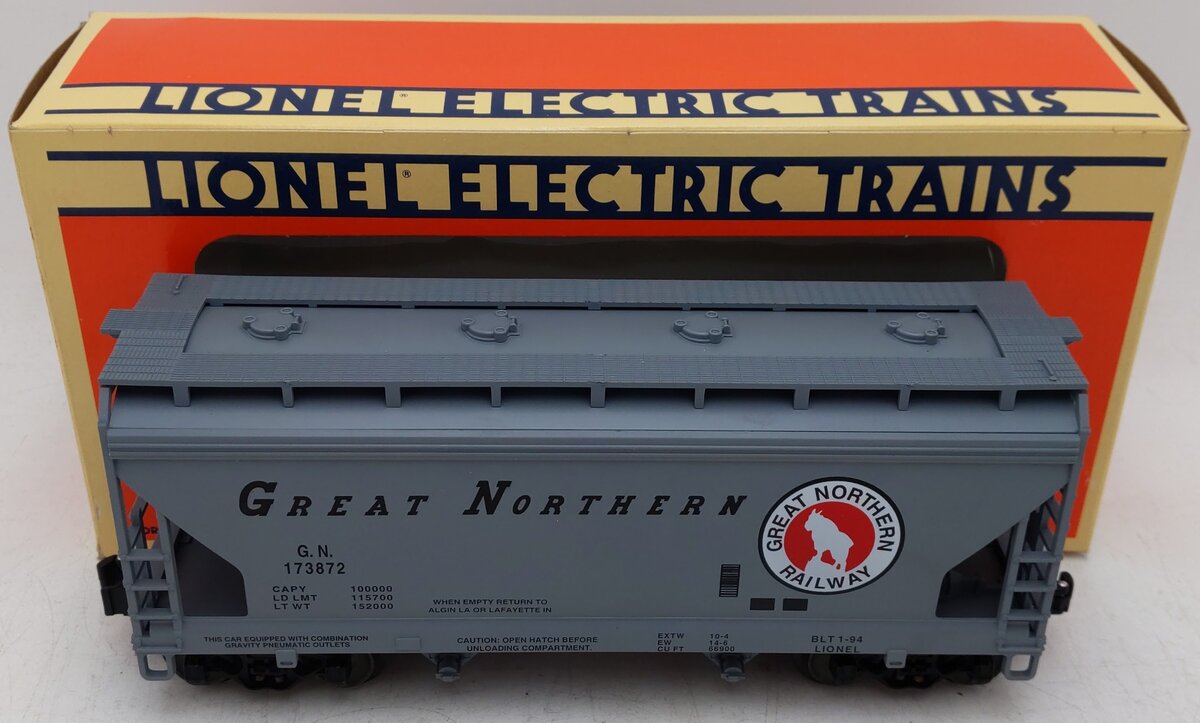 Lionel 6-17007 O Gauge Great Northern 2-Bay Hopper #173872 EX/Box