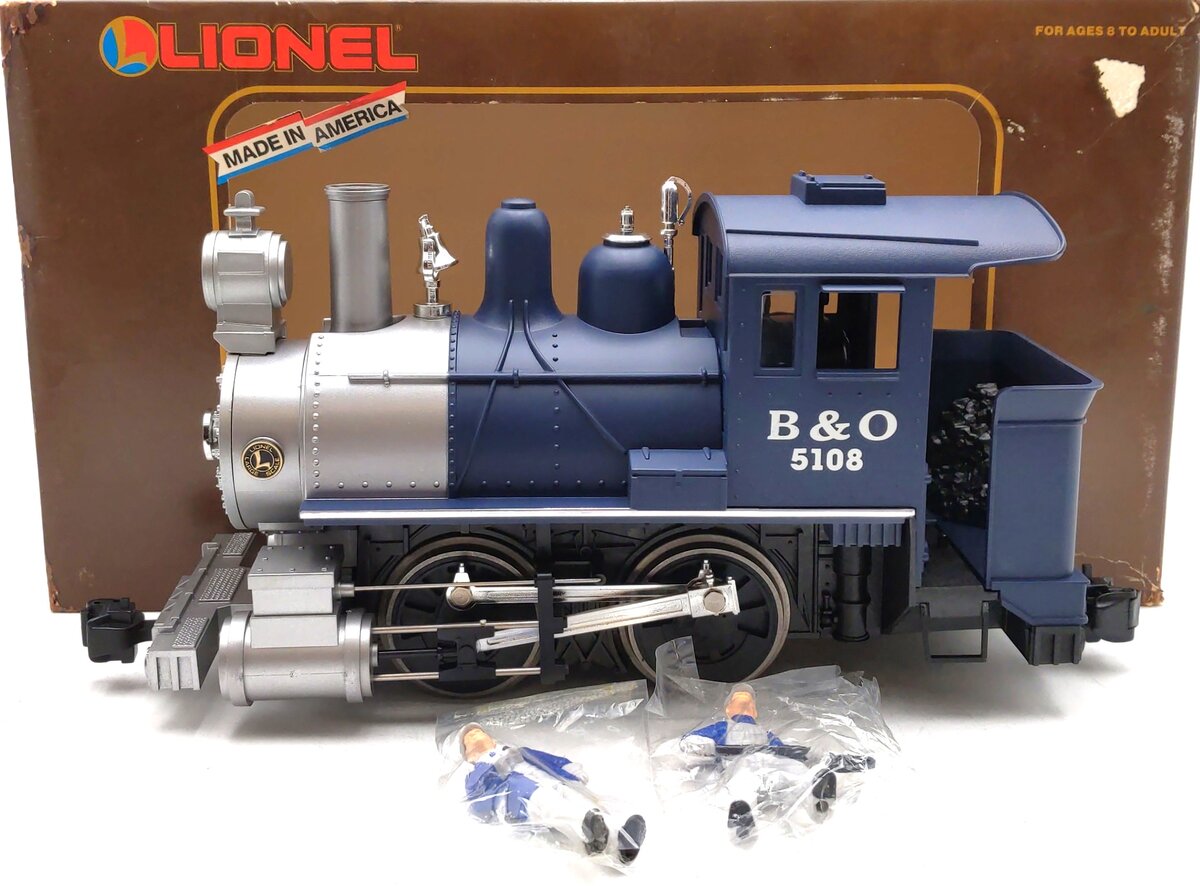 Lionel 8-85108 G Scale Baltimore & Ohio 0-4-0 Steam Locomotive EX/Box
