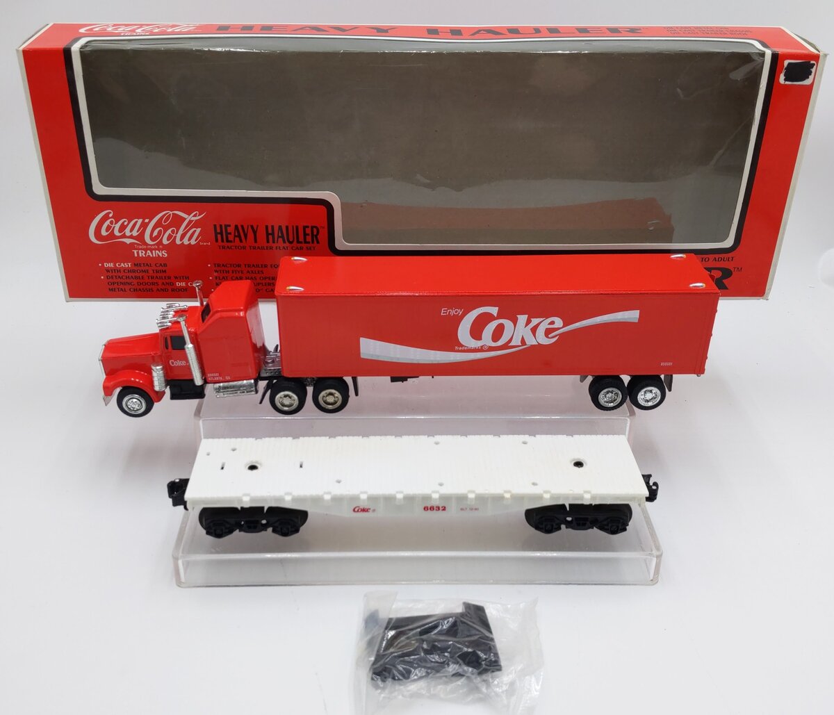 K-Line K6632 Coca-Cola Tractor Trailer & Flatcar EX/Box