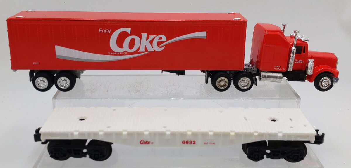 K-Line K6632 Coca-Cola Tractor Trailer & Flatcar EX/Box